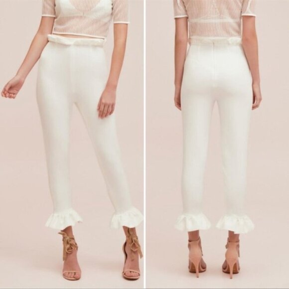Keepsake The Label Only Love High Waist Ruffle Pant in Ivory Size XXS/S NWT - Picture 1 of 8